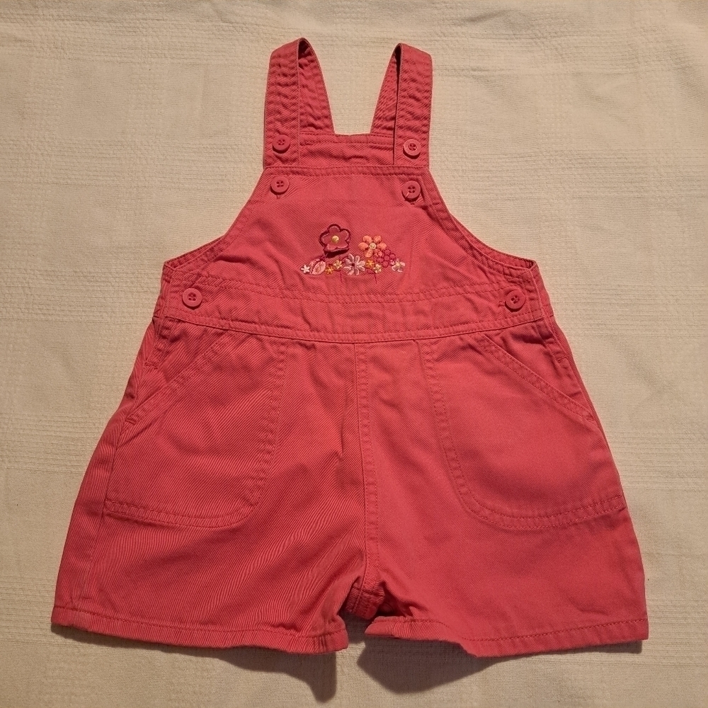 Oshkosh B'Gosh Vintage coral overalls 12 months